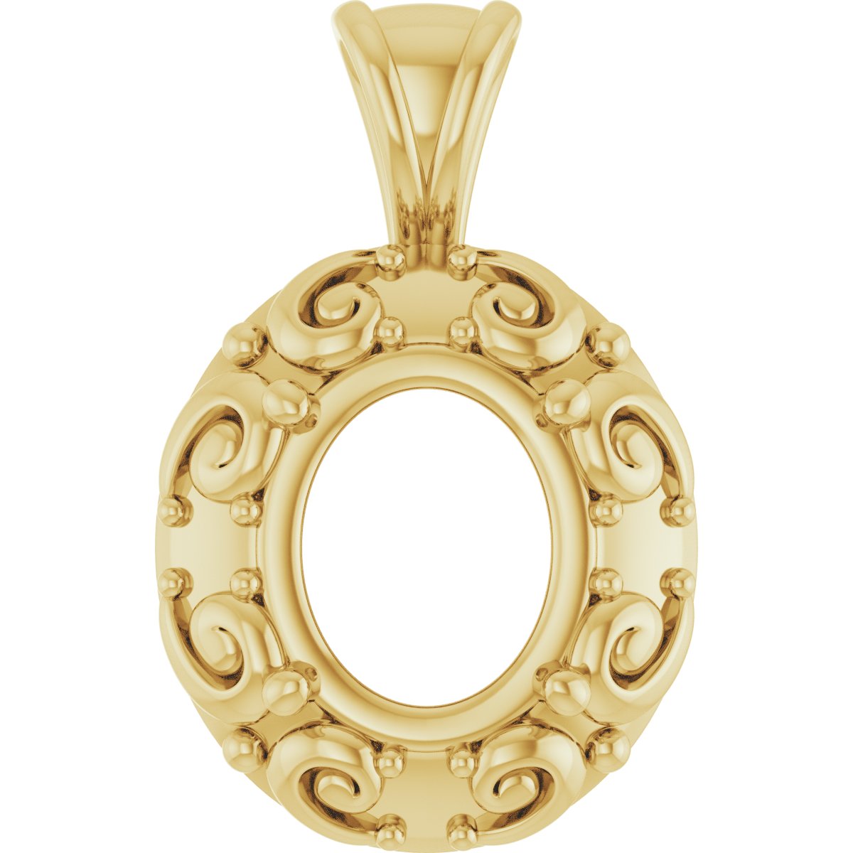 Accented Sculptural Charm/Pendant
