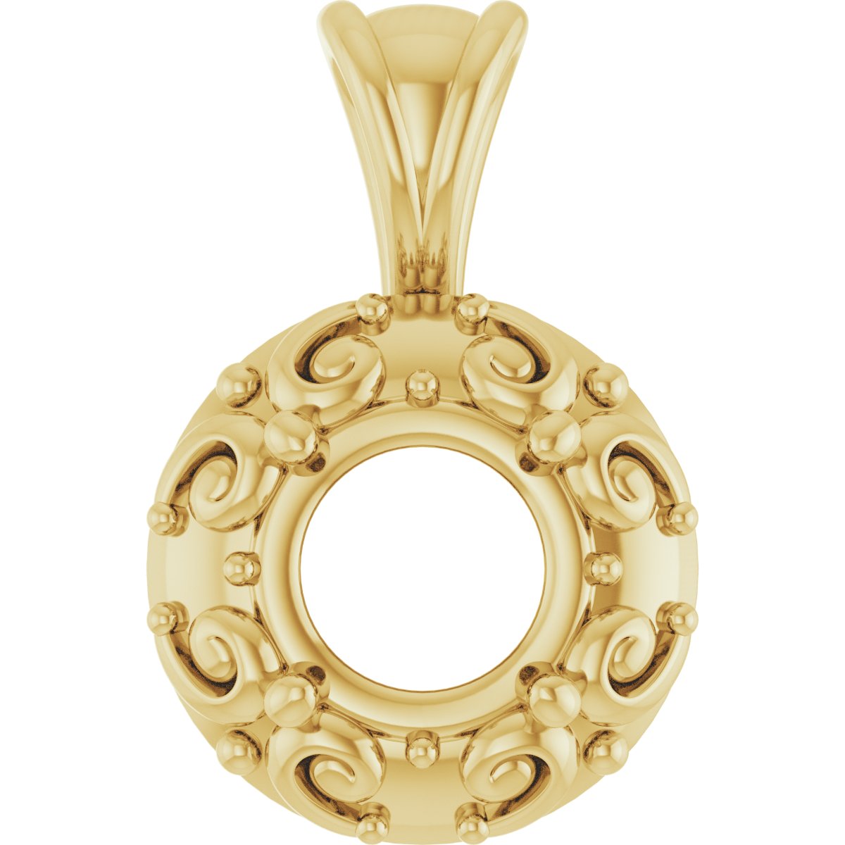 Accented Sculptural Charm/Pendant