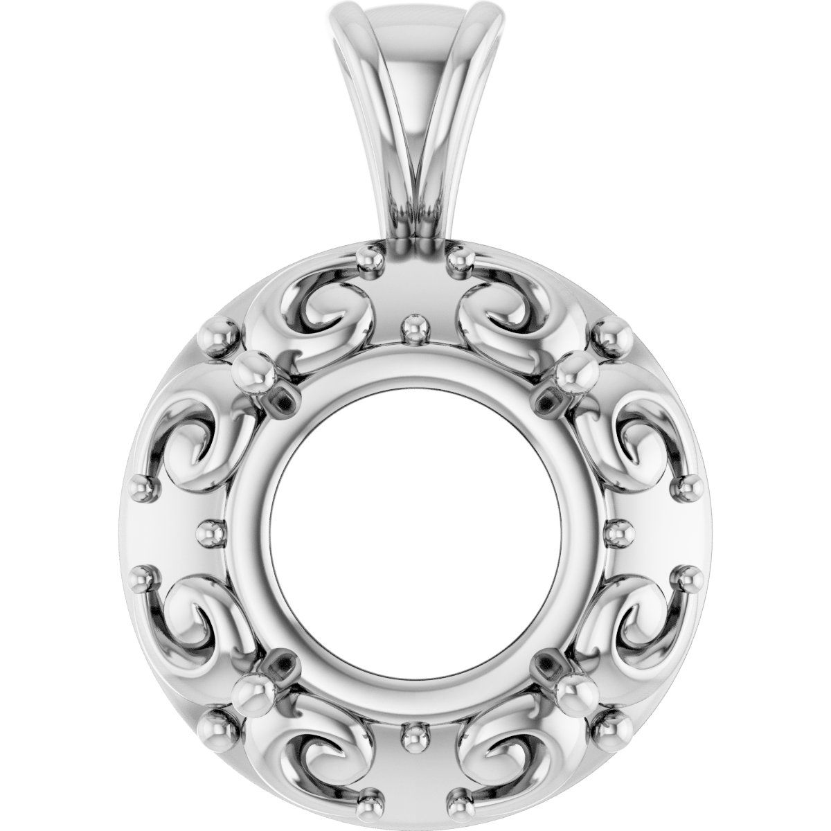 Accented Sculptural Charm/Pendant