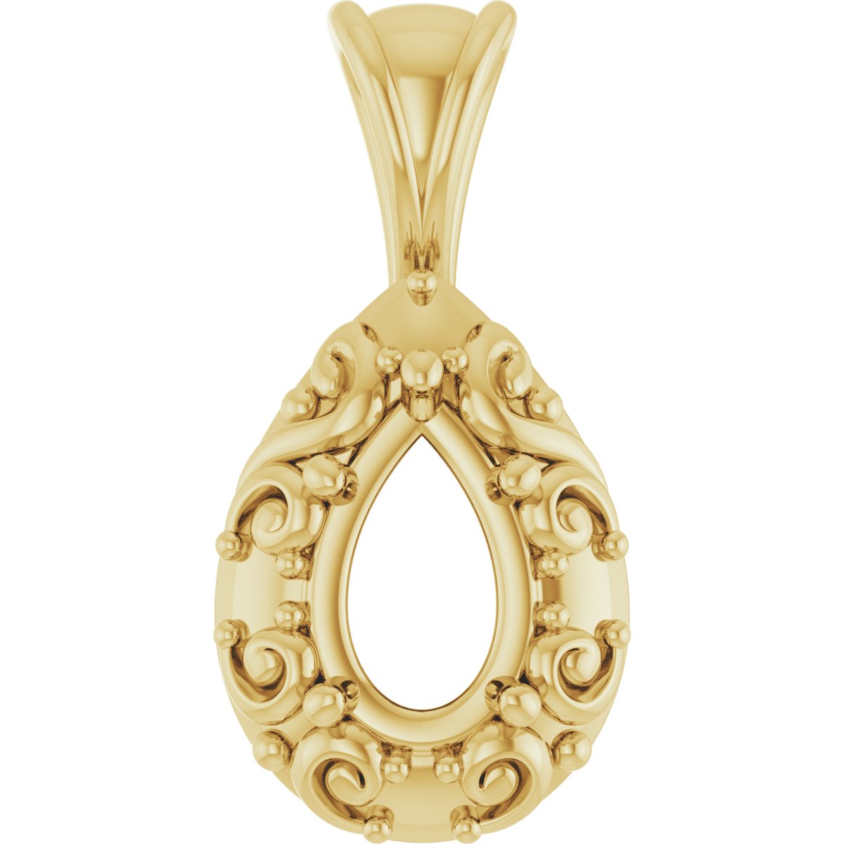 Accented Sculptural Charm/Pendant