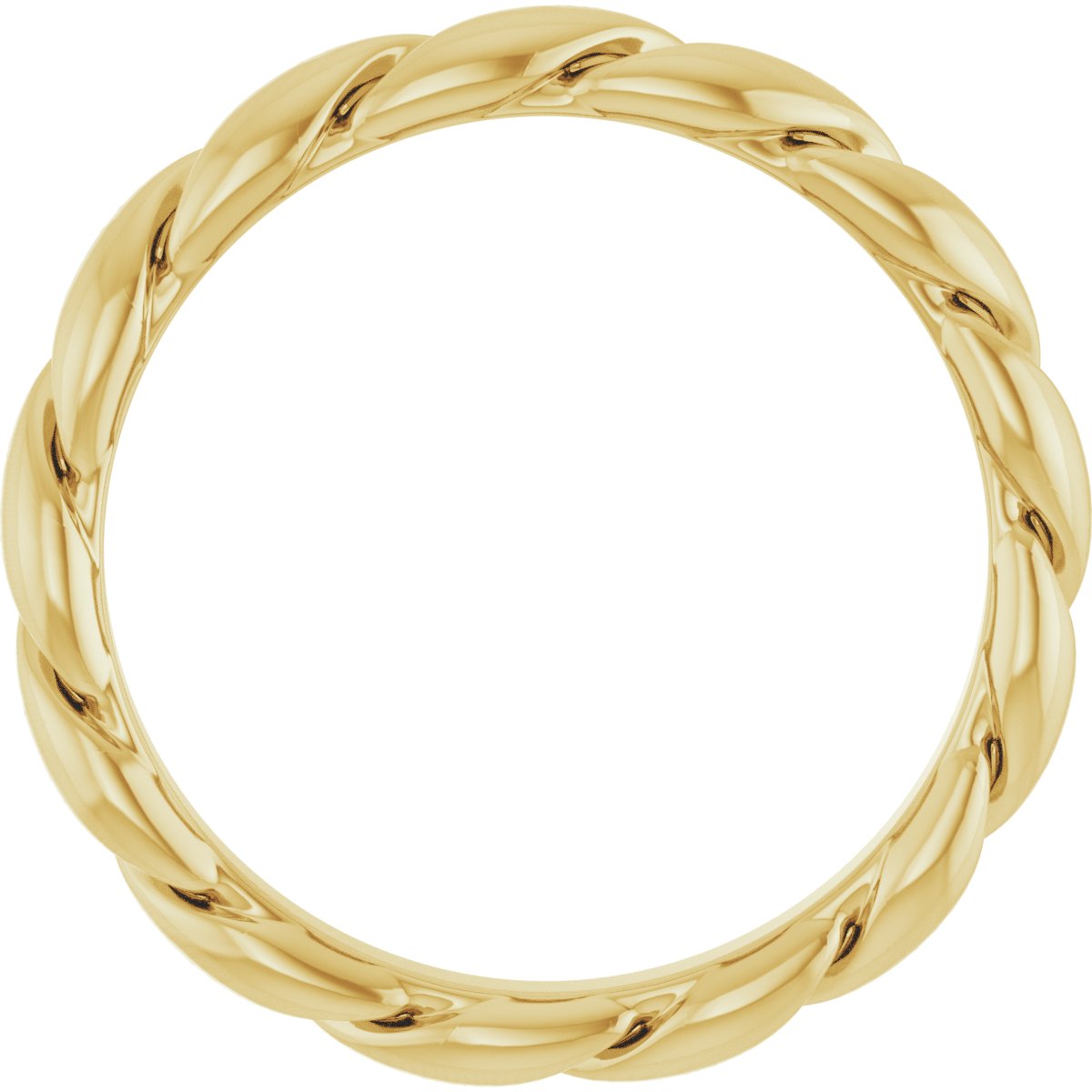 14K Yellow 3 mm Twisted Band Size 6