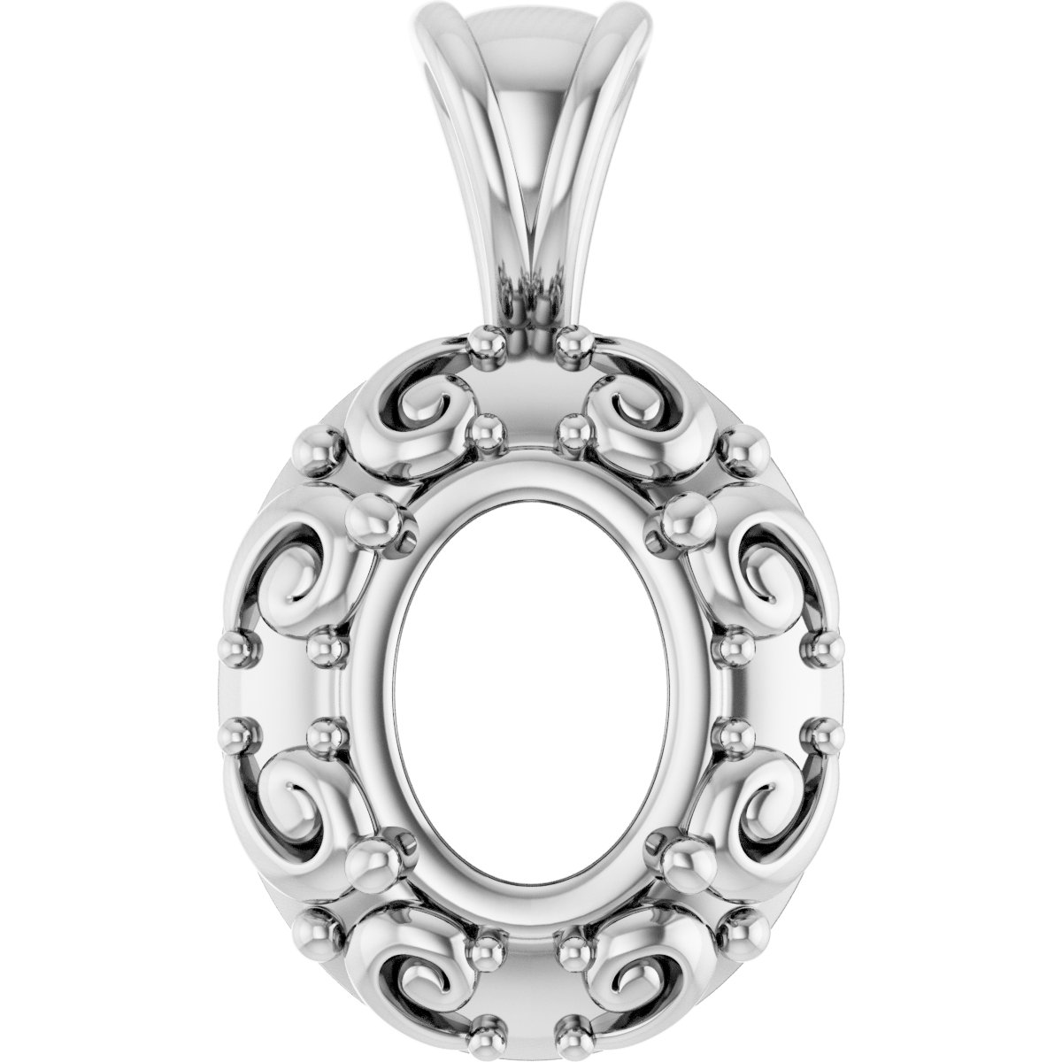 Accented Sculptural Charm/Pendant