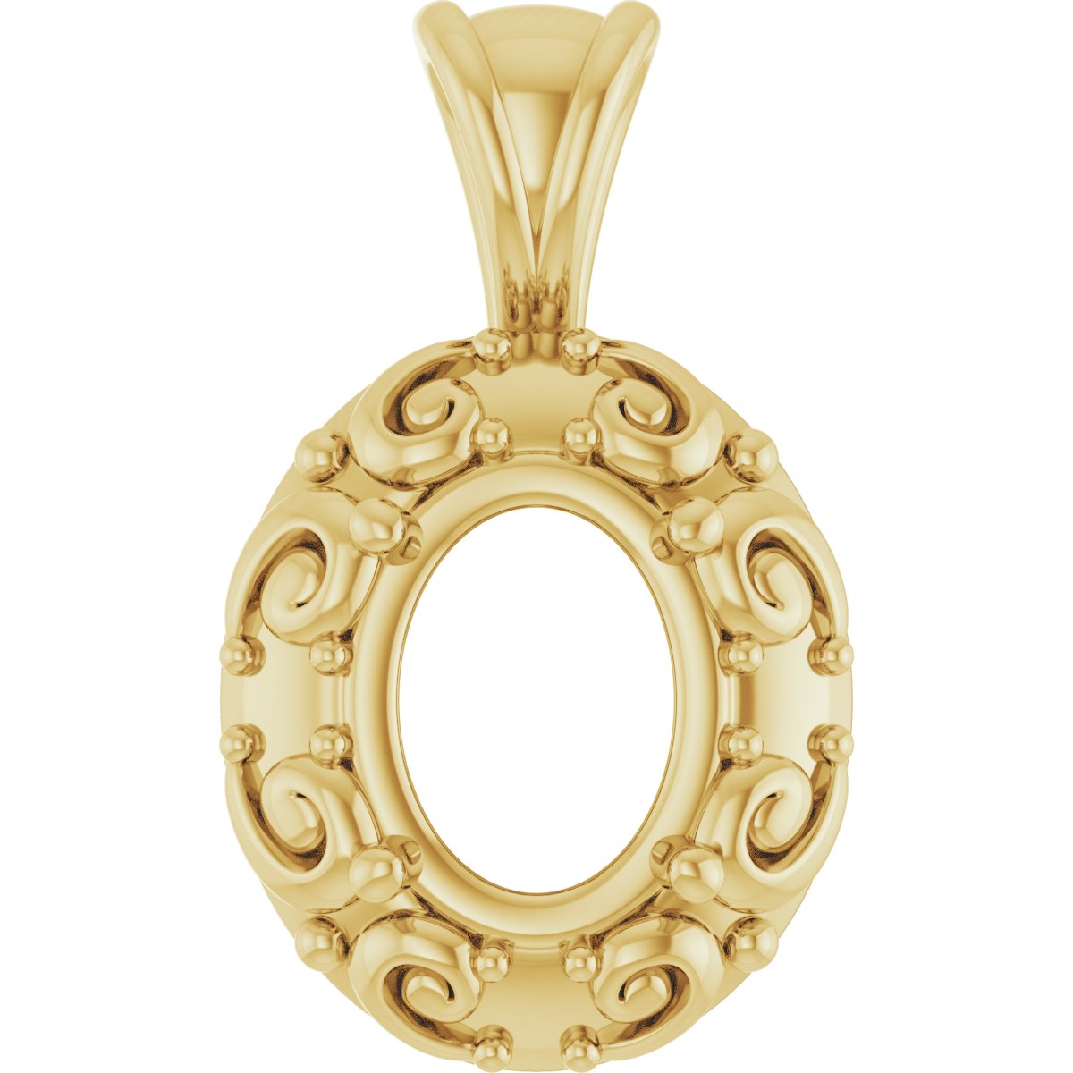 Accented Sculptural Charm/Pendant
