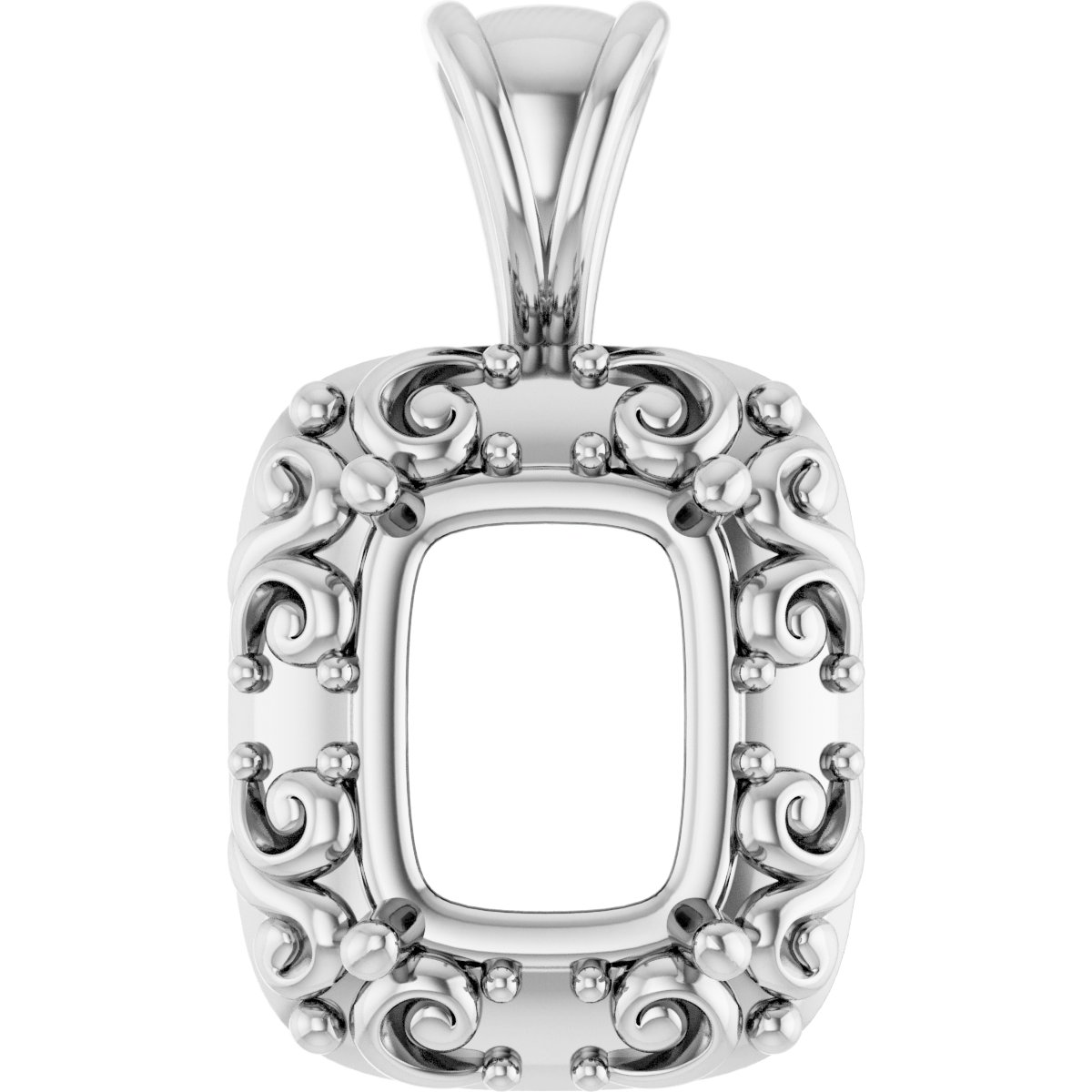 Accented Sculptural Charm/Pendant