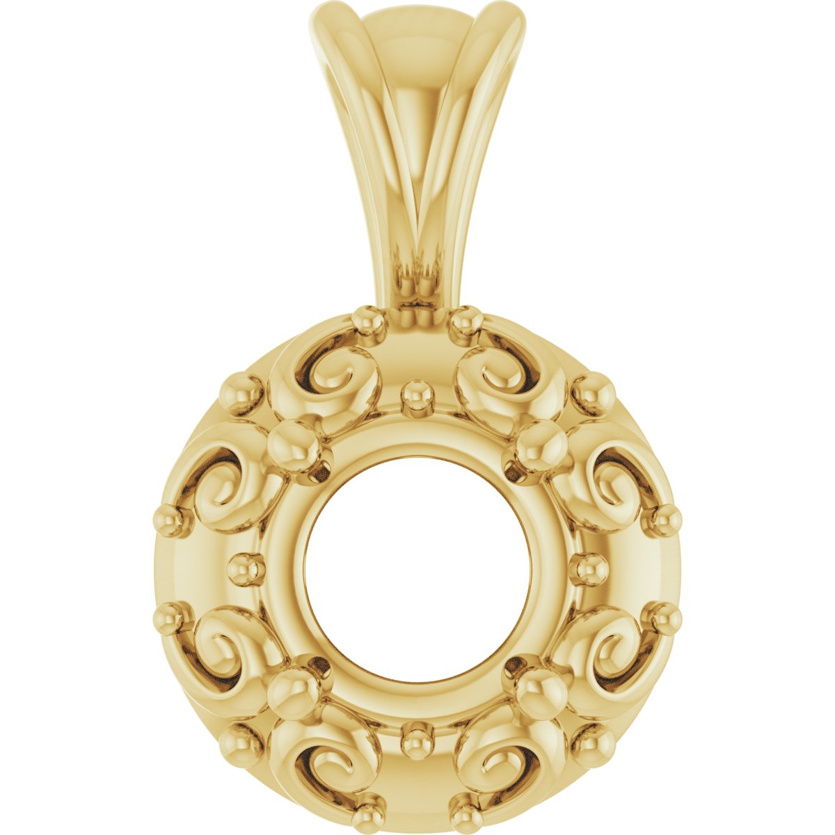 Accented Sculptural Charm/Pendant