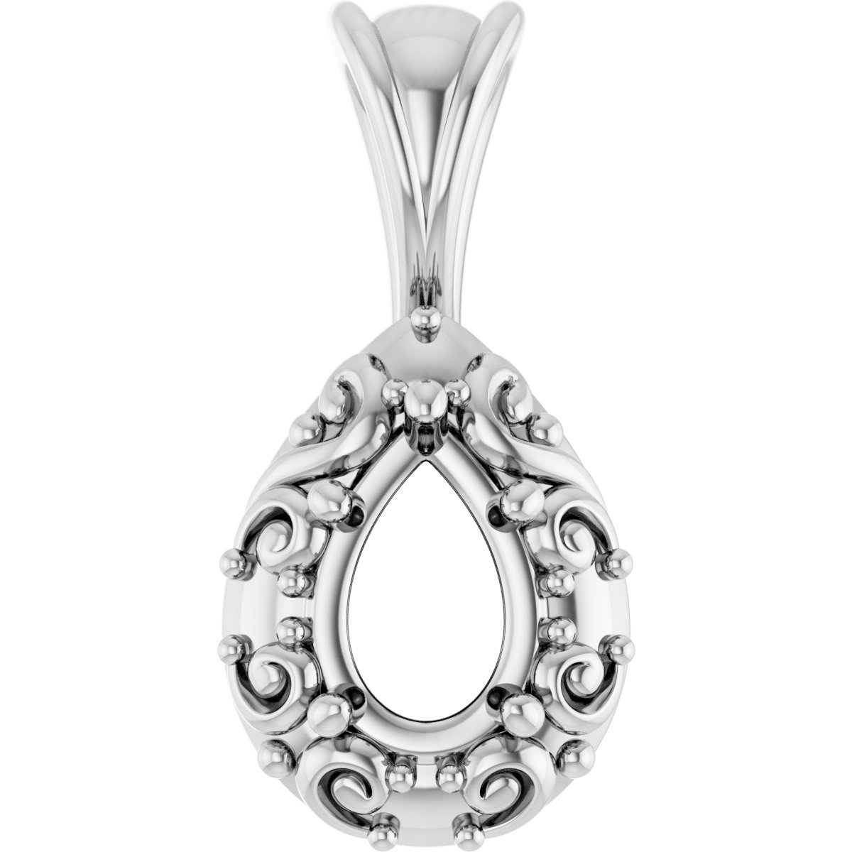 Accented Sculptural Charm/Pendant