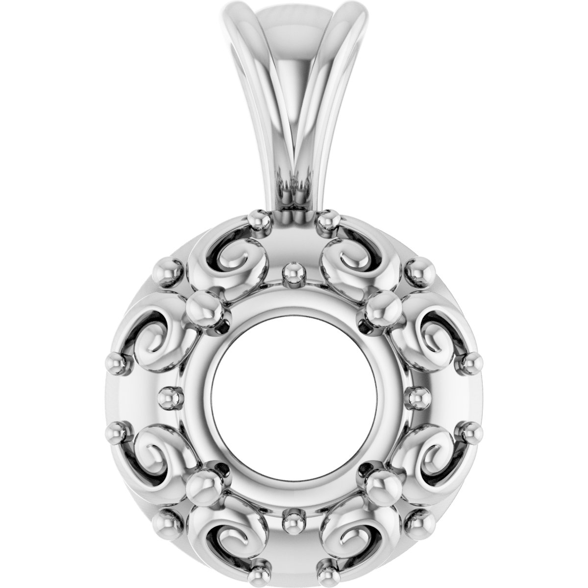Accented Sculptural Charm/Pendant