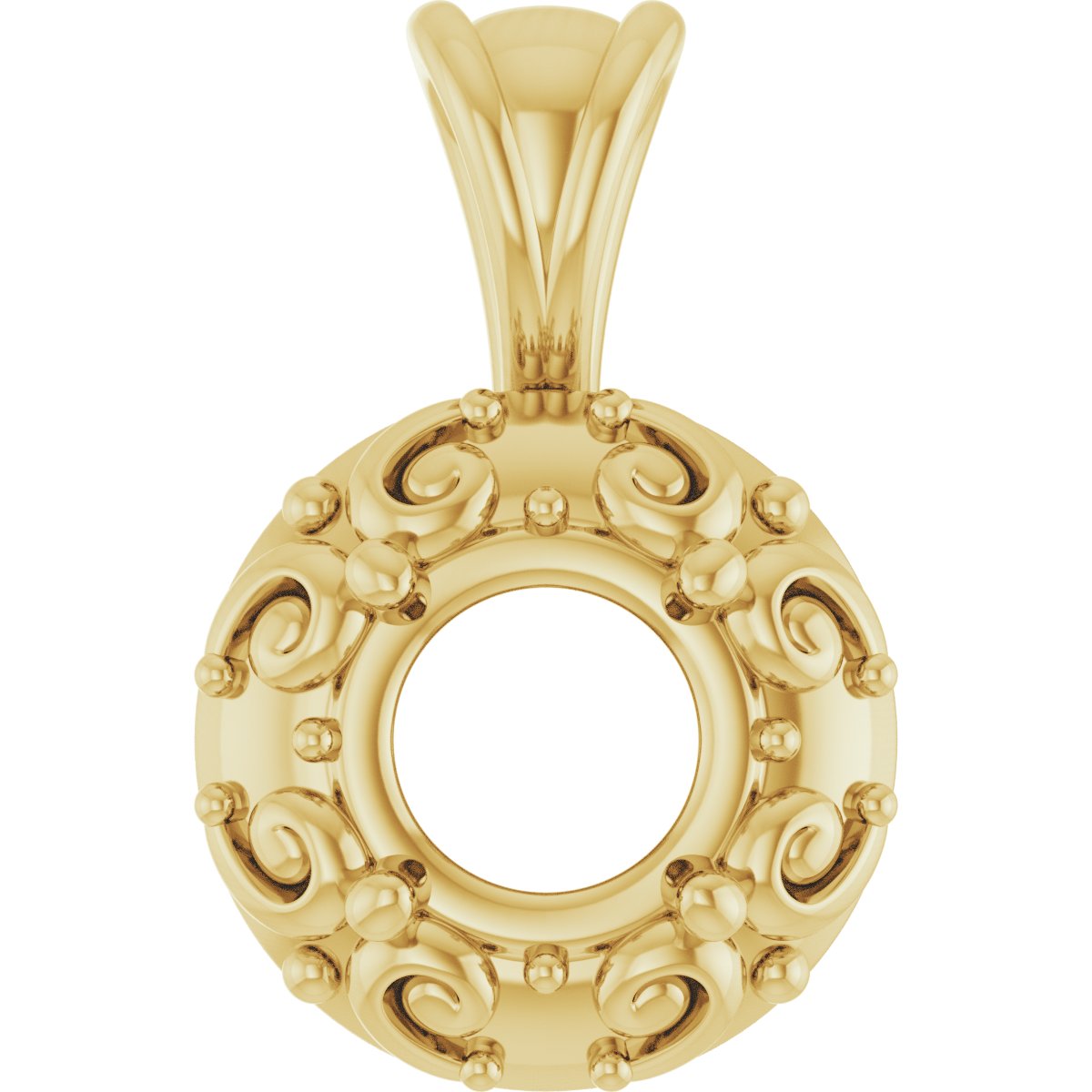 Accented Sculptural Charm/Pendant