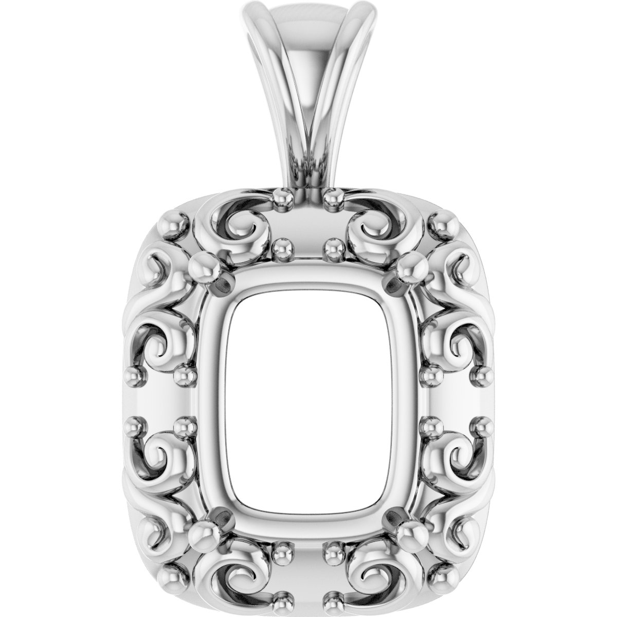 Accented Sculptural Charm/Pendant