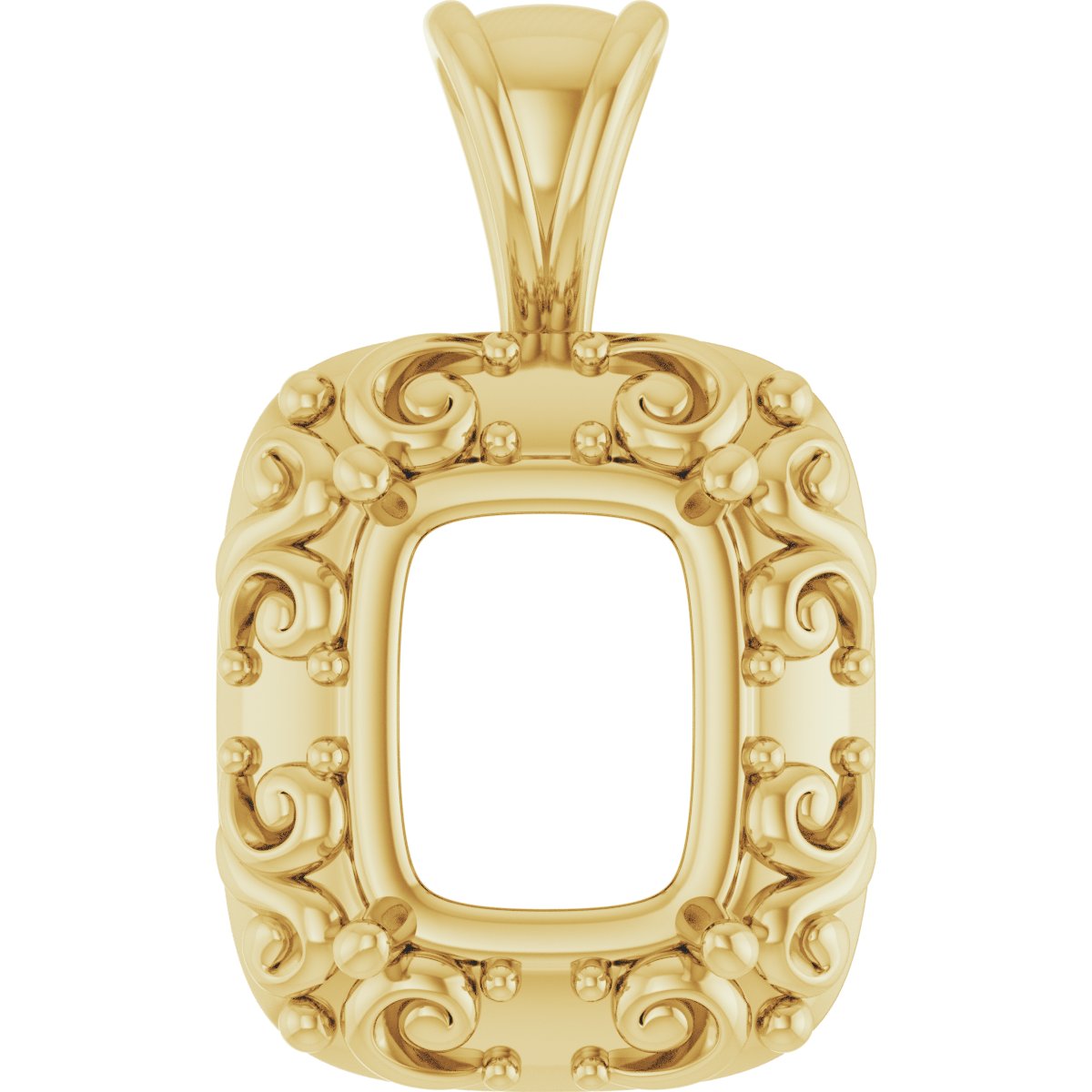 Accented Sculptural Charm/Pendant