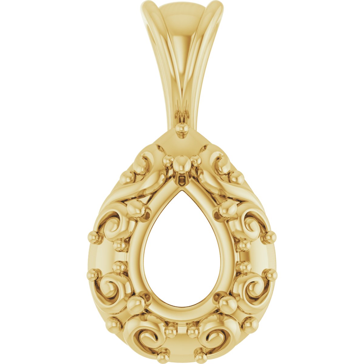 Accented Sculptural Charm/Pendant