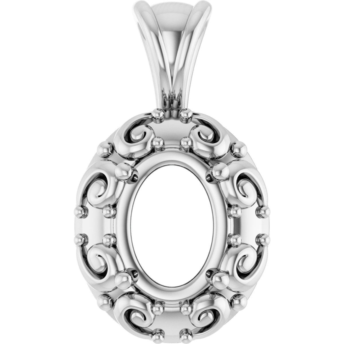 Accented Sculptural Charm/Pendant