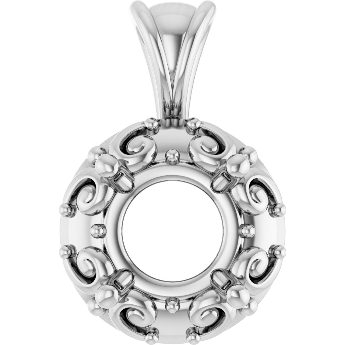 Accented Sculptural Charm/Pendant