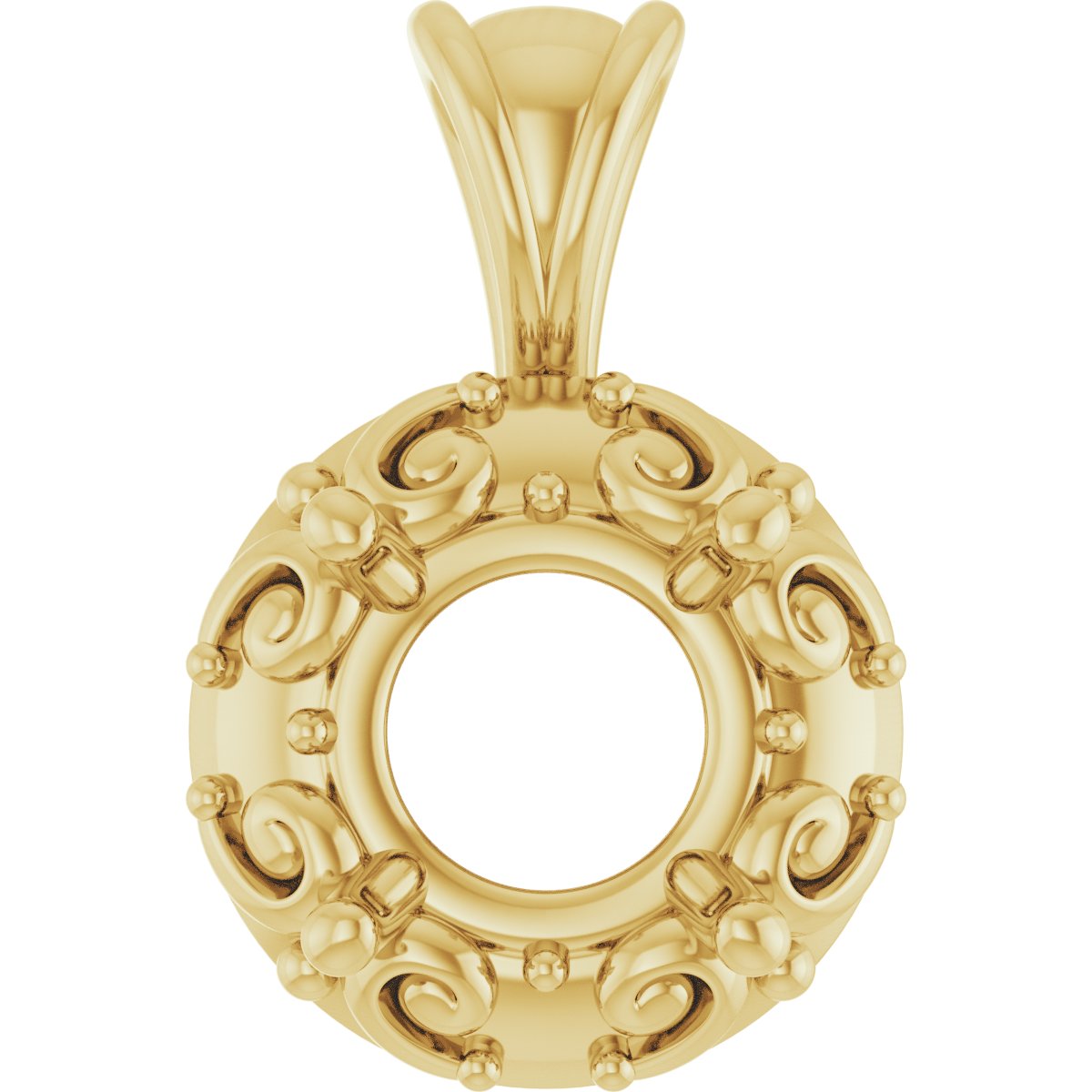 Accented Sculptural Charm/Pendant