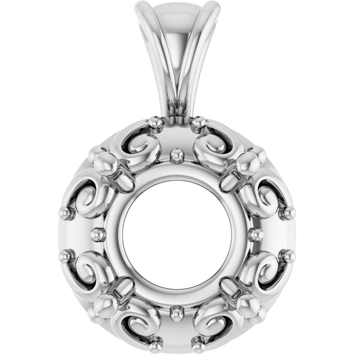 Accented Sculptural Charm/Pendant