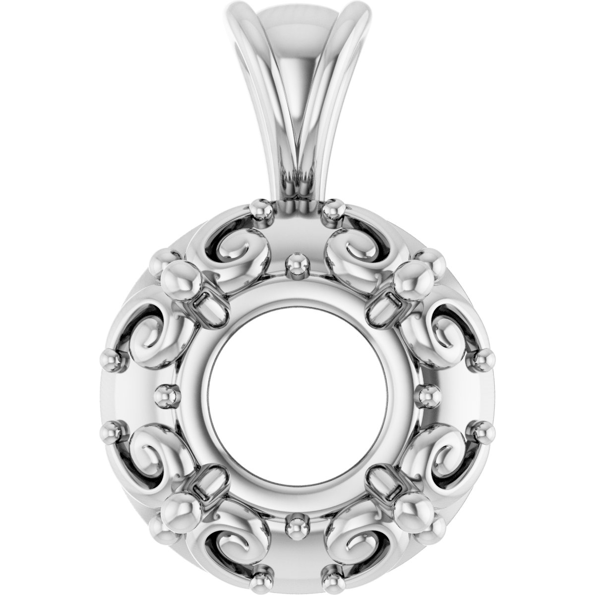 Accented Sculptural Charm/Pendant