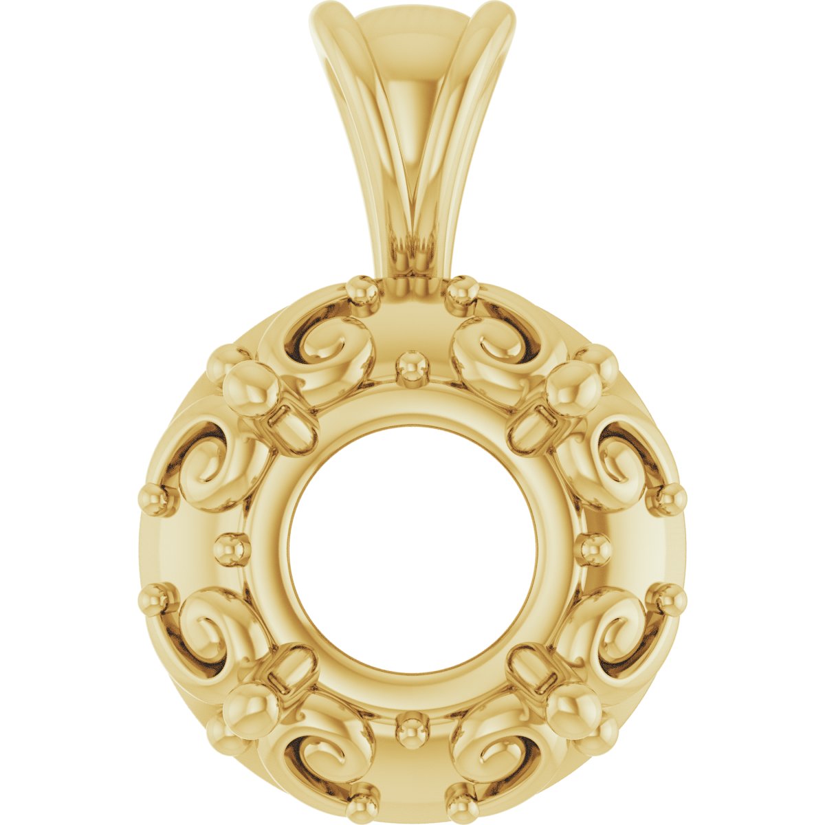 Accented Sculptural Charm/Pendant