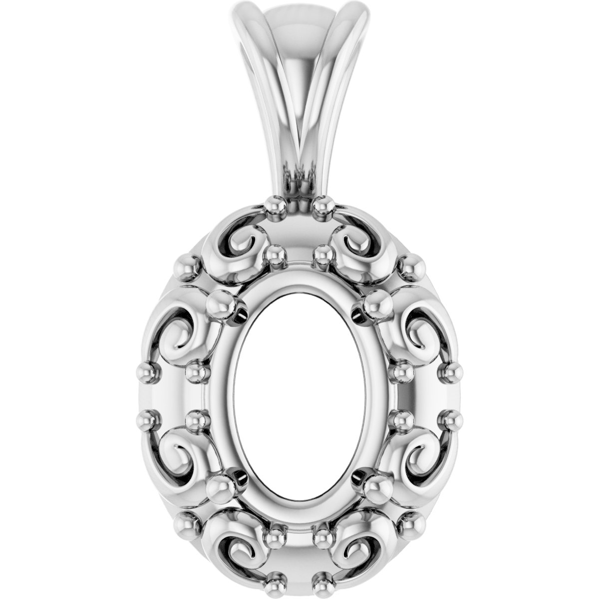 Accented Sculptural Charm/Pendant