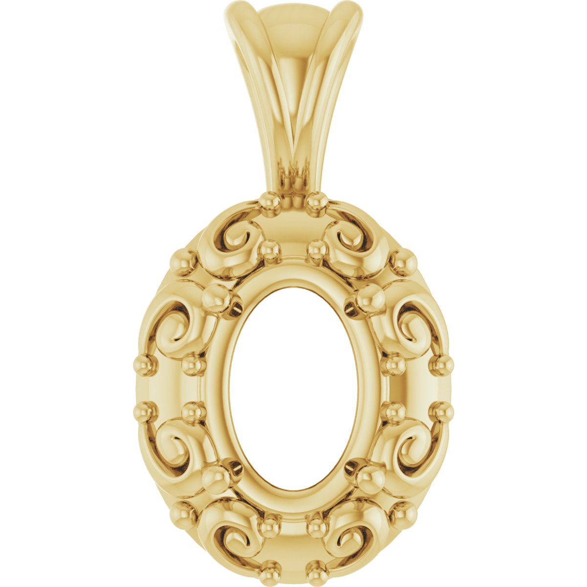 Accented Sculptural Charm/Pendant