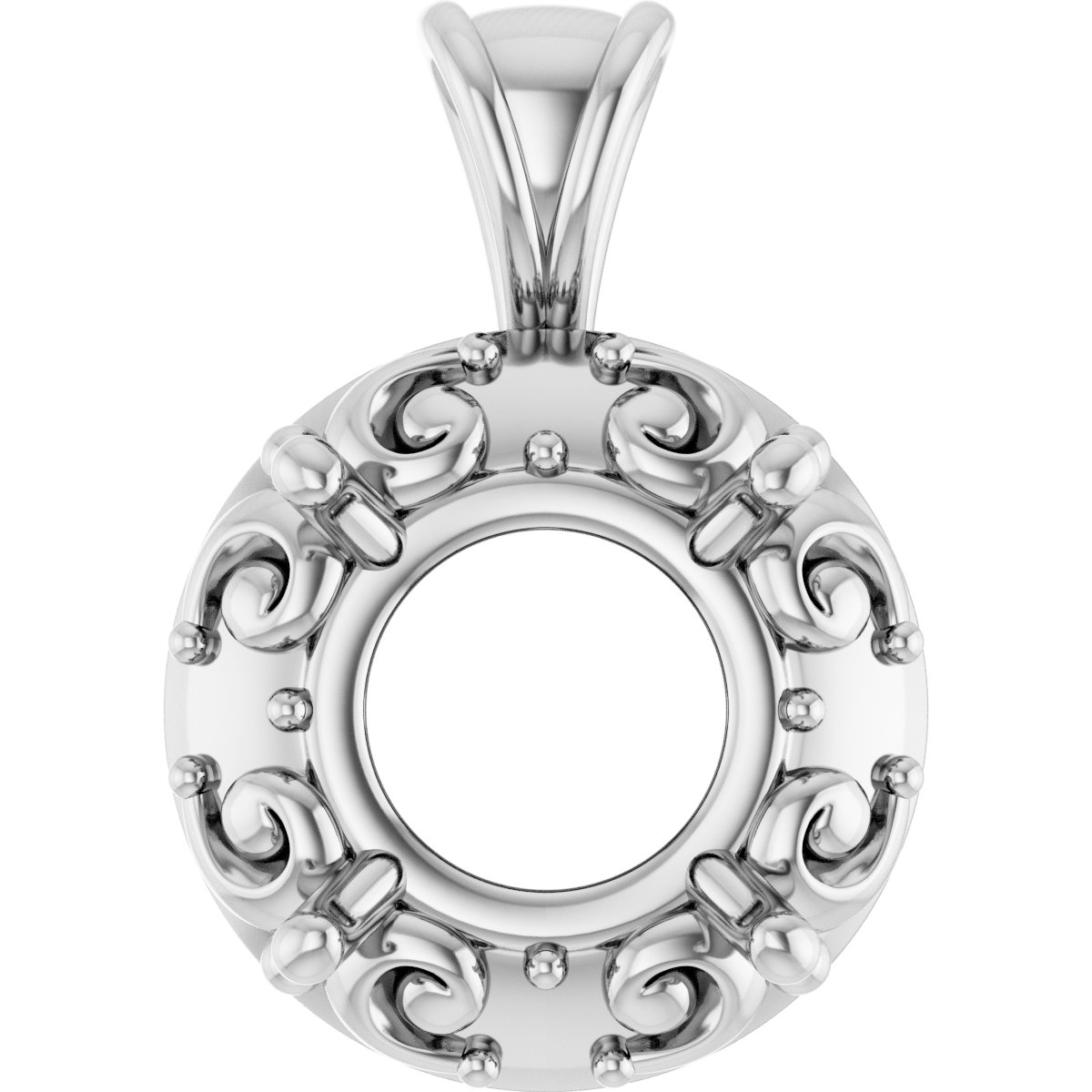 Accented Sculptural Charm/Pendant