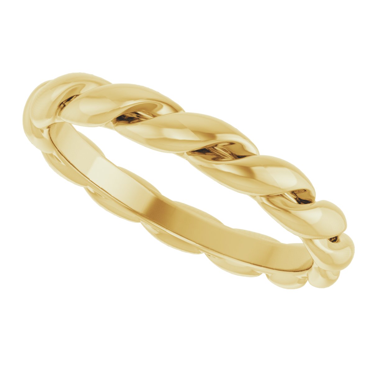 14K Yellow 3 mm Twisted Band Size 6