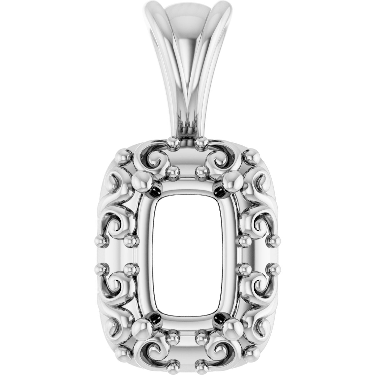 Accented Sculptural Charm/Pendant