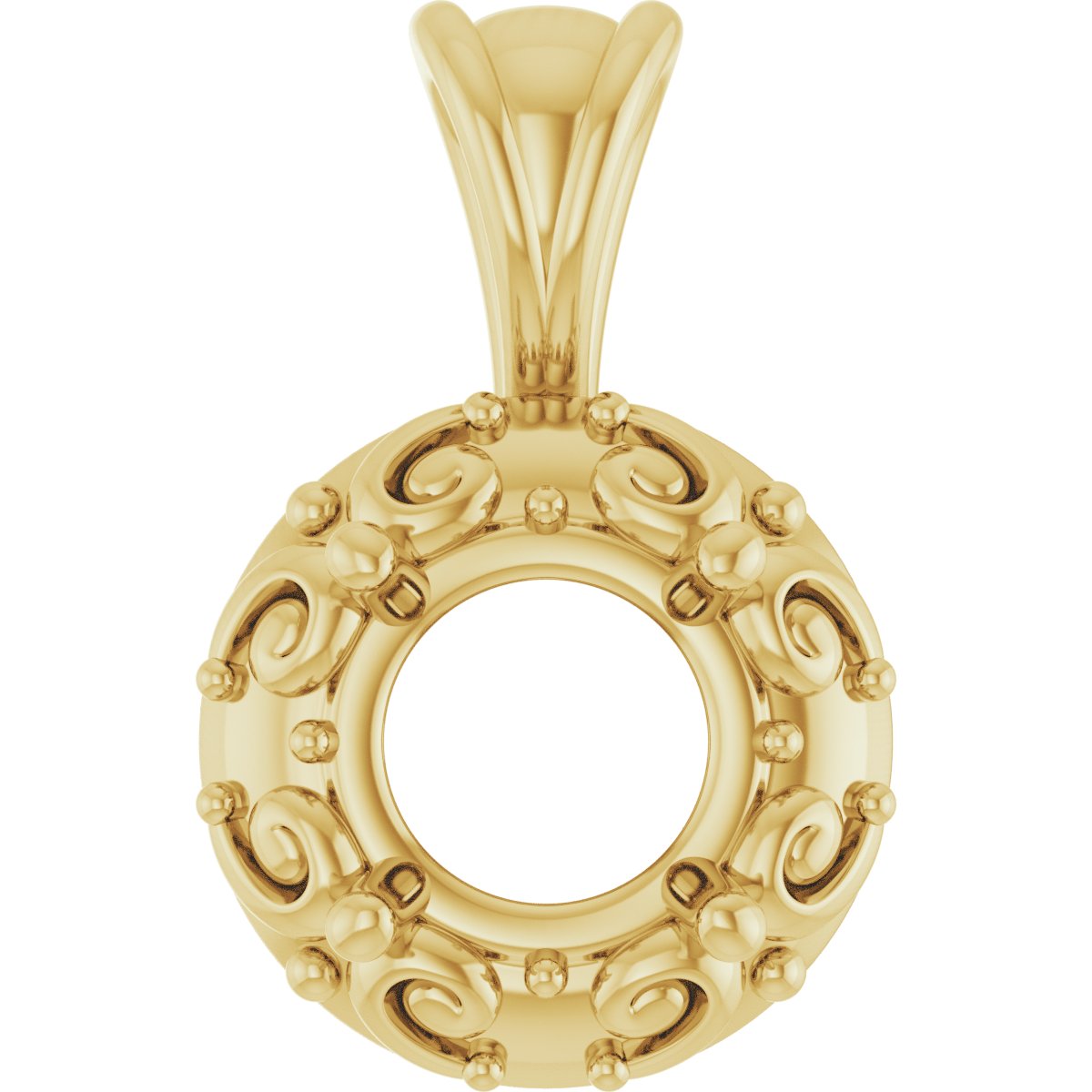 Accented Sculptural Charm/Pendant