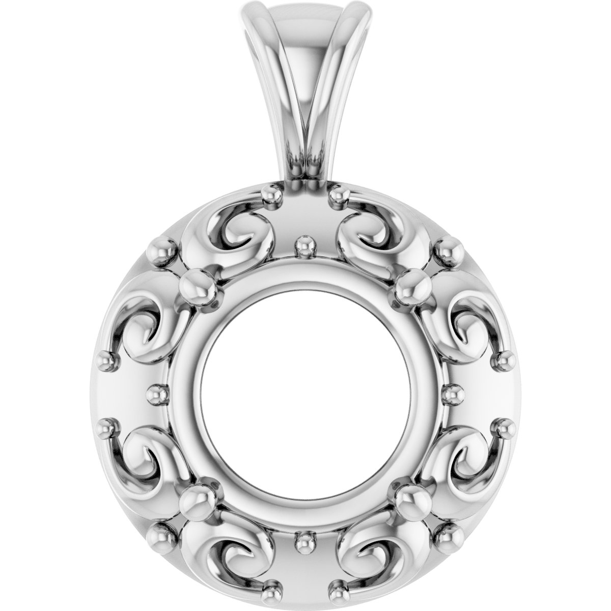 Accented Sculptural Charm/Pendant