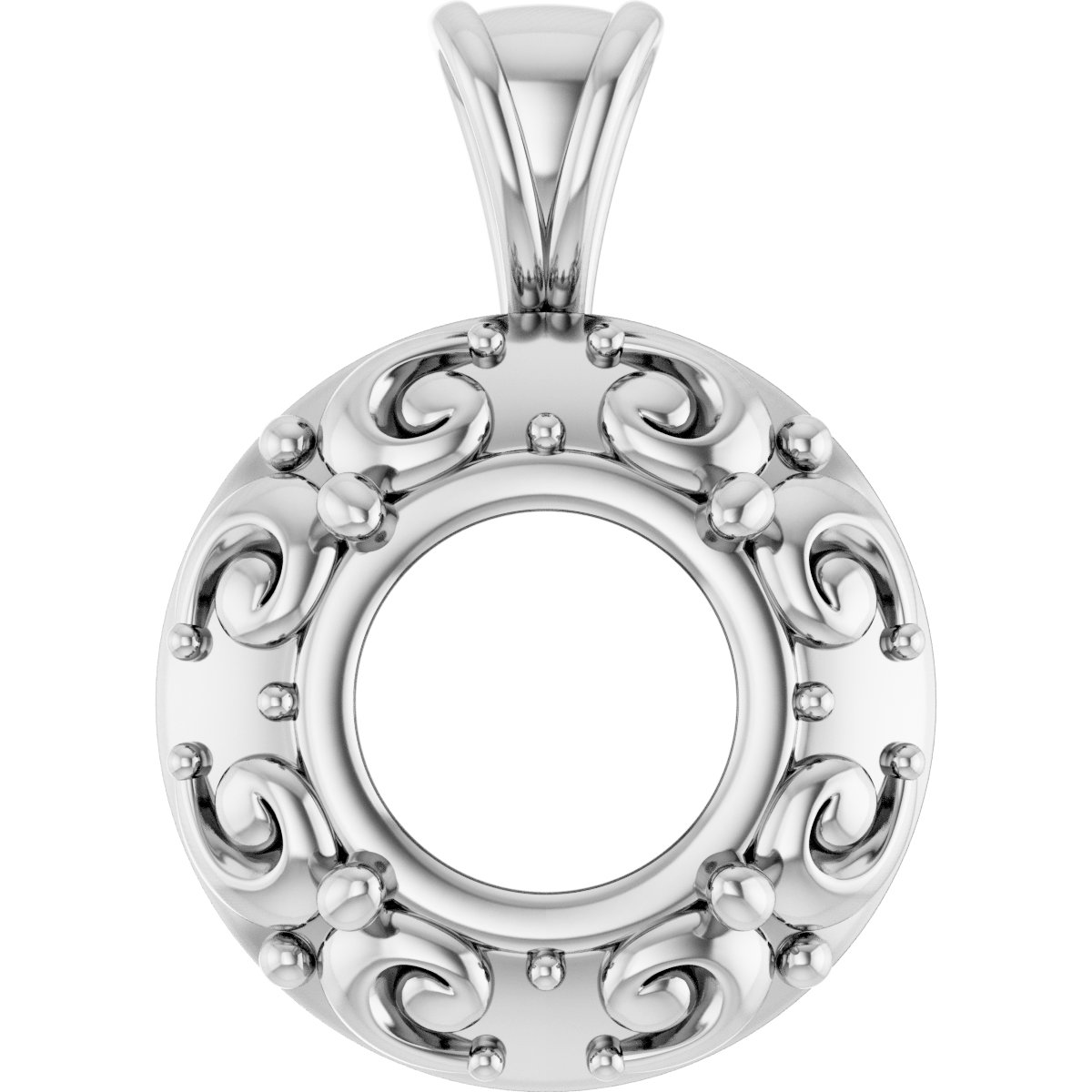 Accented Sculptural Charm/Pendant