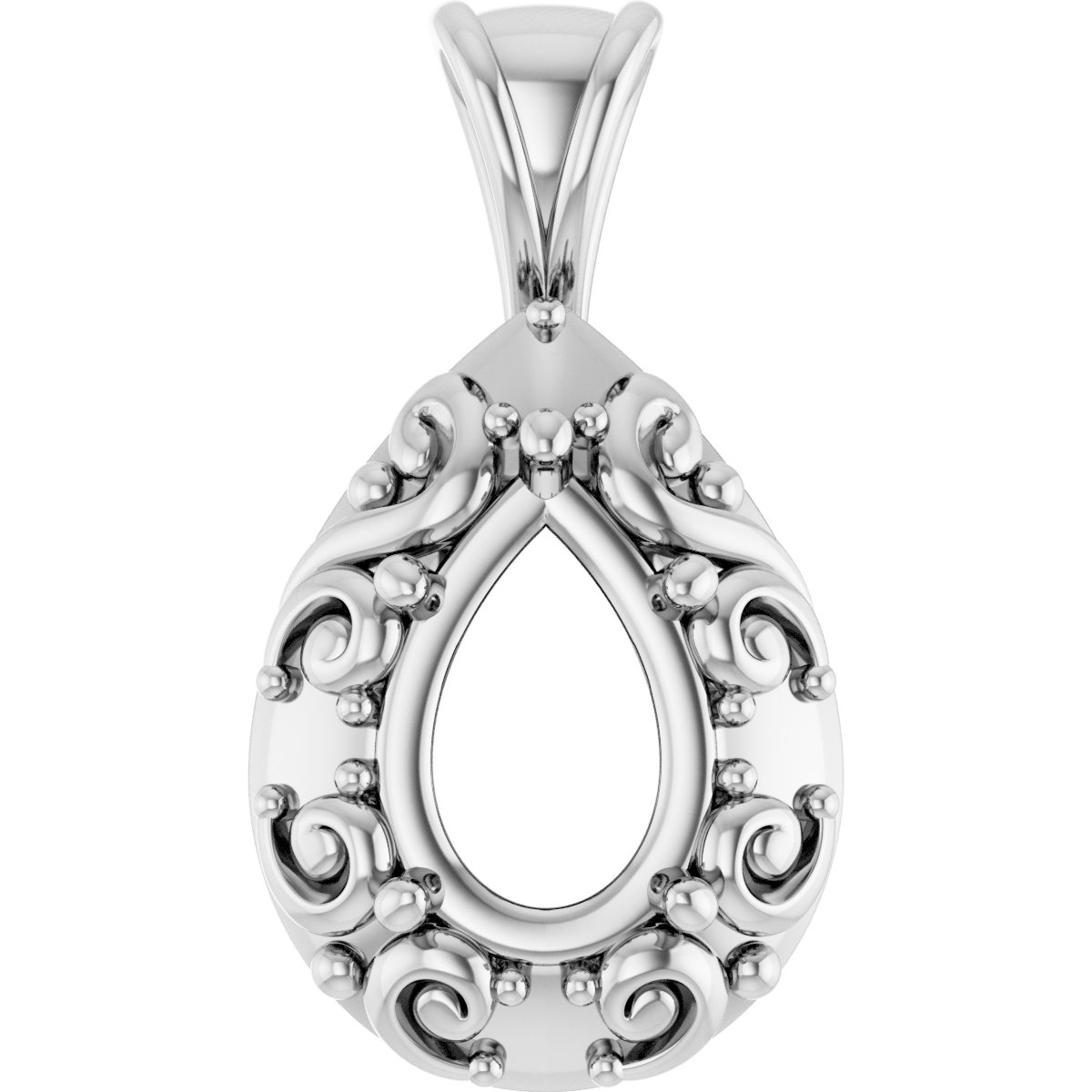 Accented Sculptural Charm/Pendant