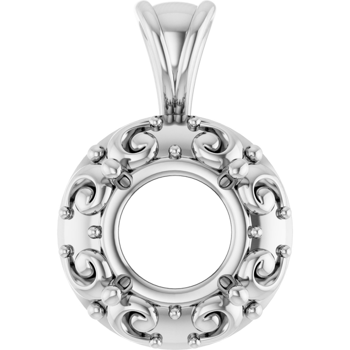 Accented Sculptural Charm/Pendant