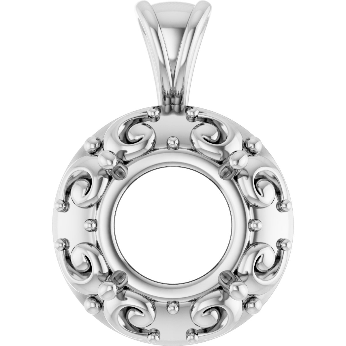 Accented Sculptural Charm/Pendant