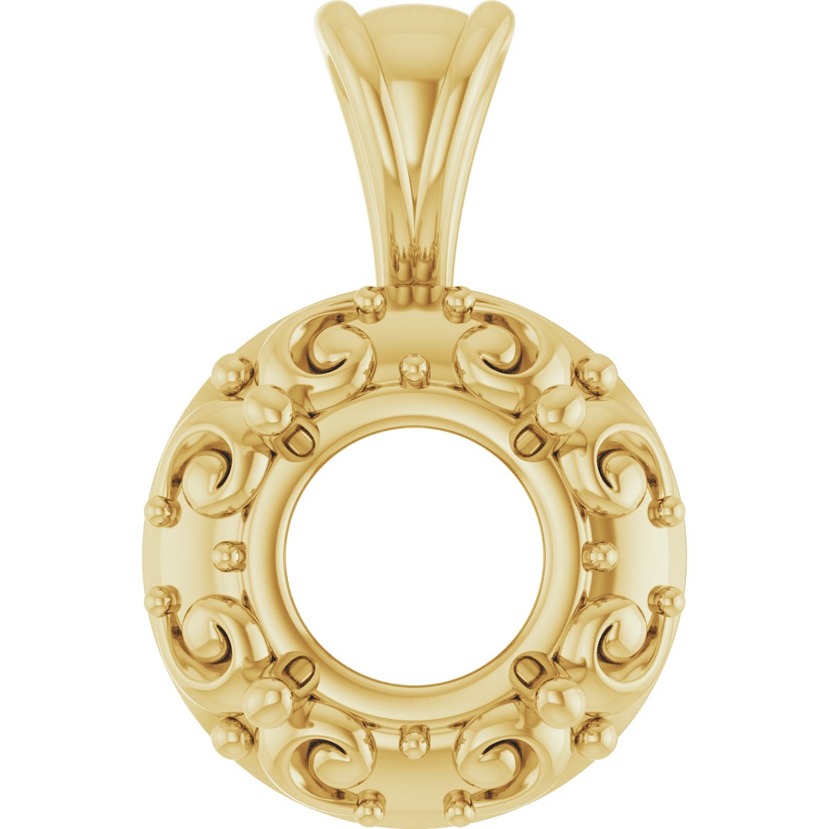 Accented Sculptural Charm/Pendant