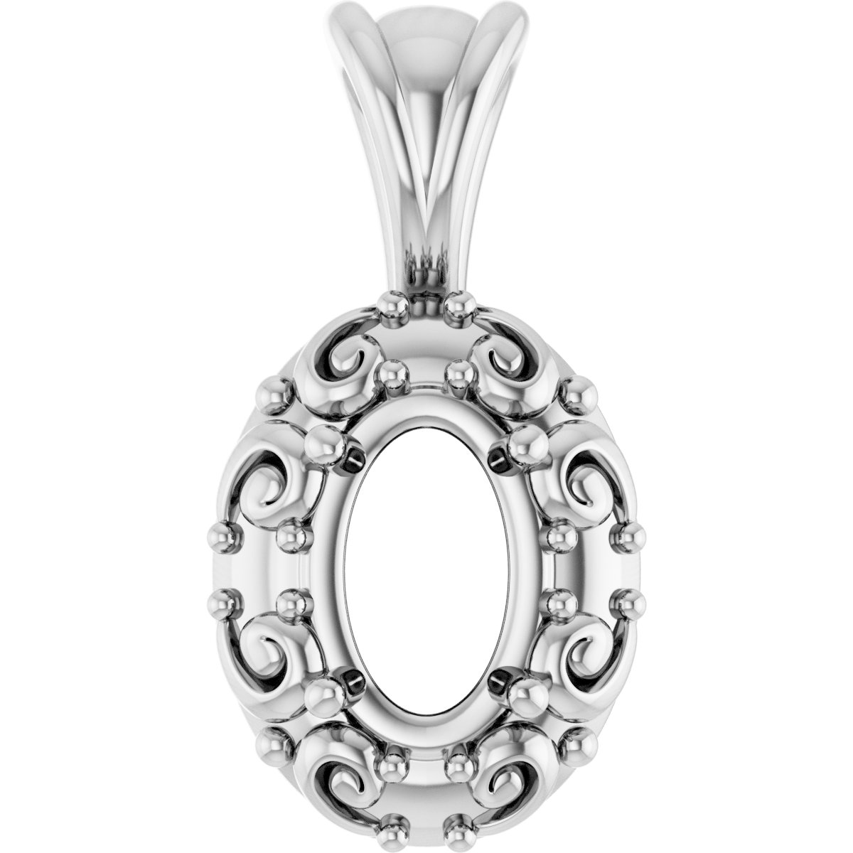 Accented Sculptural Charm/Pendant