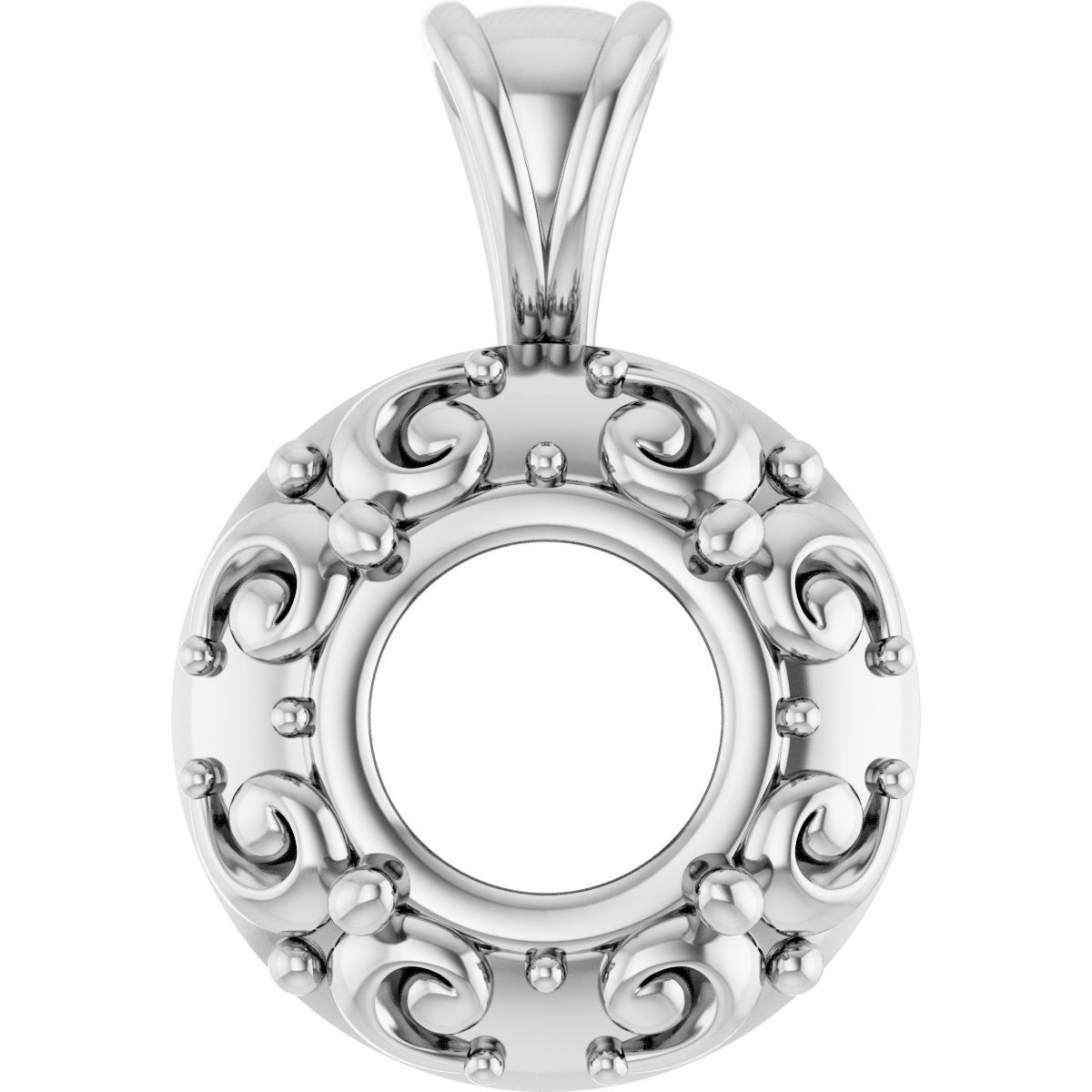 Accented Sculptural Charm/Pendant