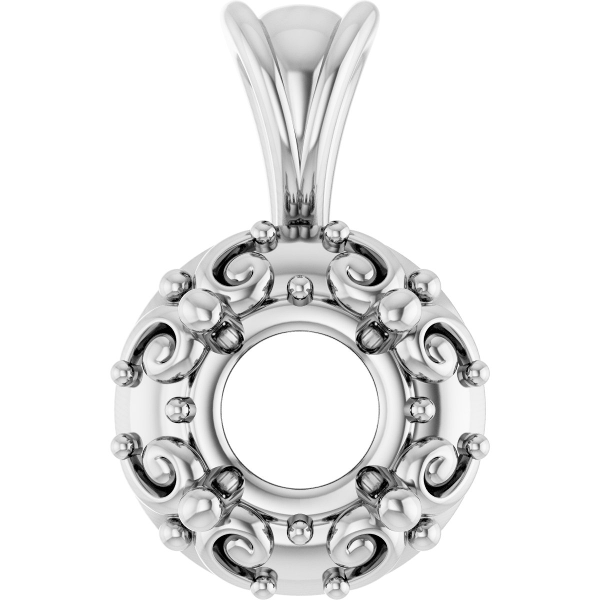 Accented Sculptural Charm/Pendant