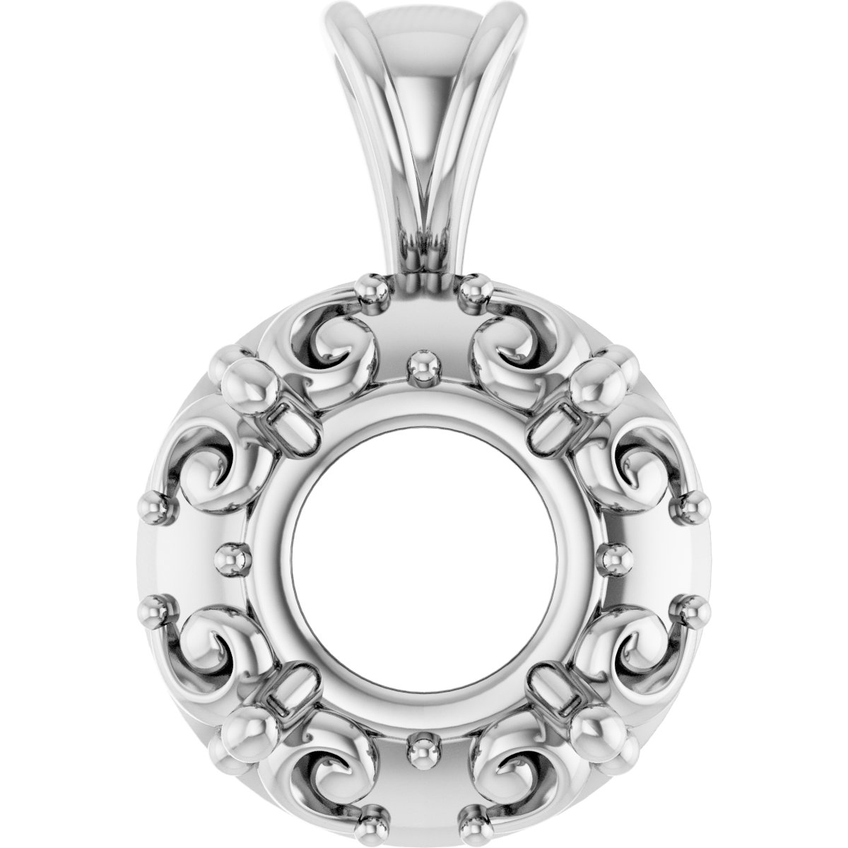 Accented Sculptural Charm/Pendant