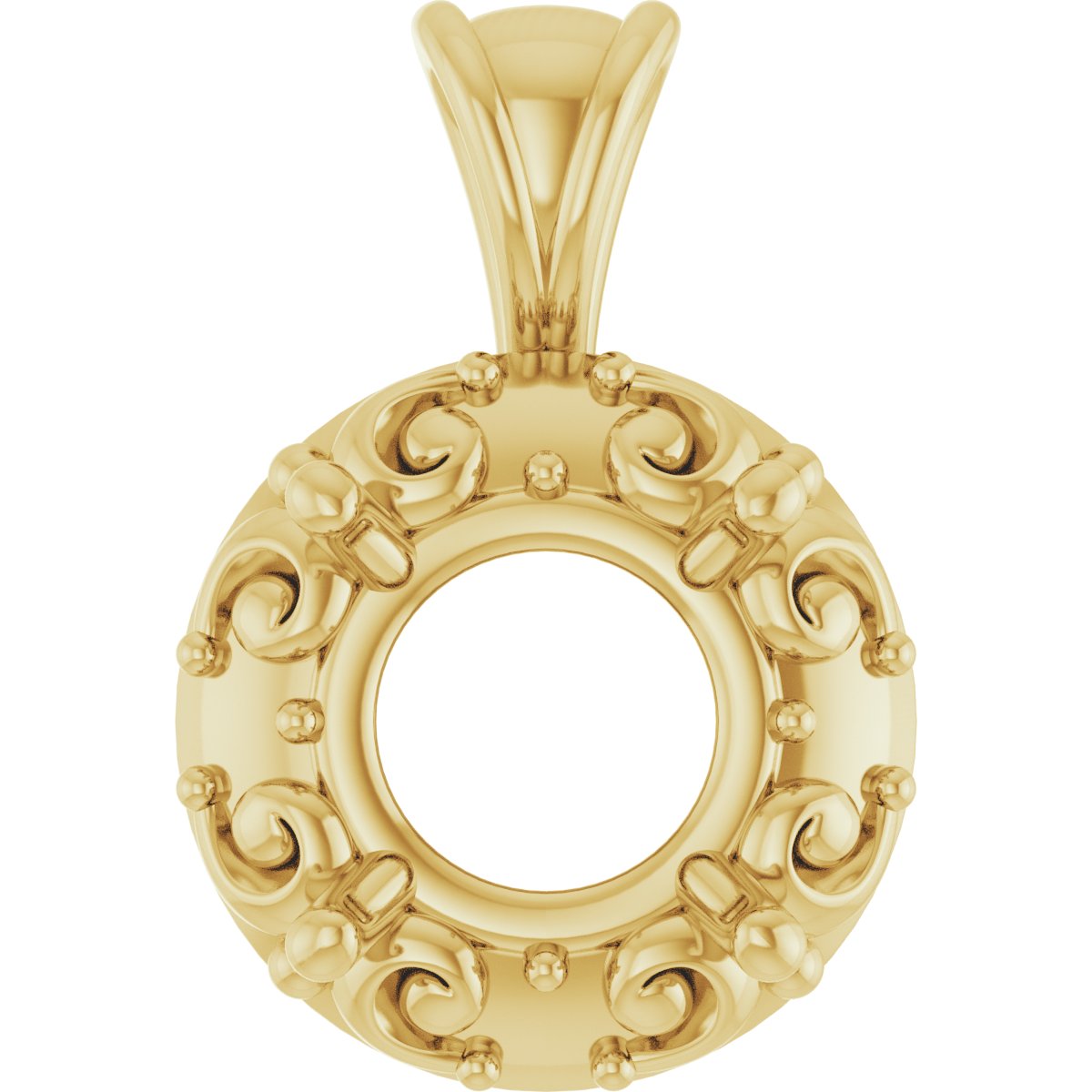 Accented Sculptural Charm/Pendant