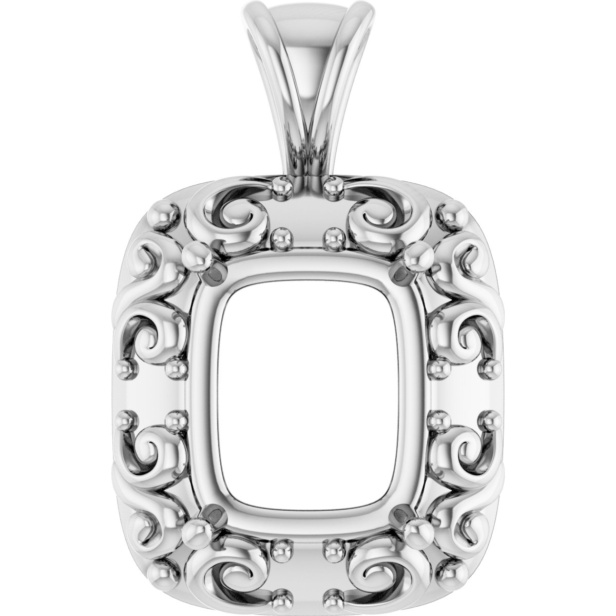 Accented Sculptural Charm/Pendant