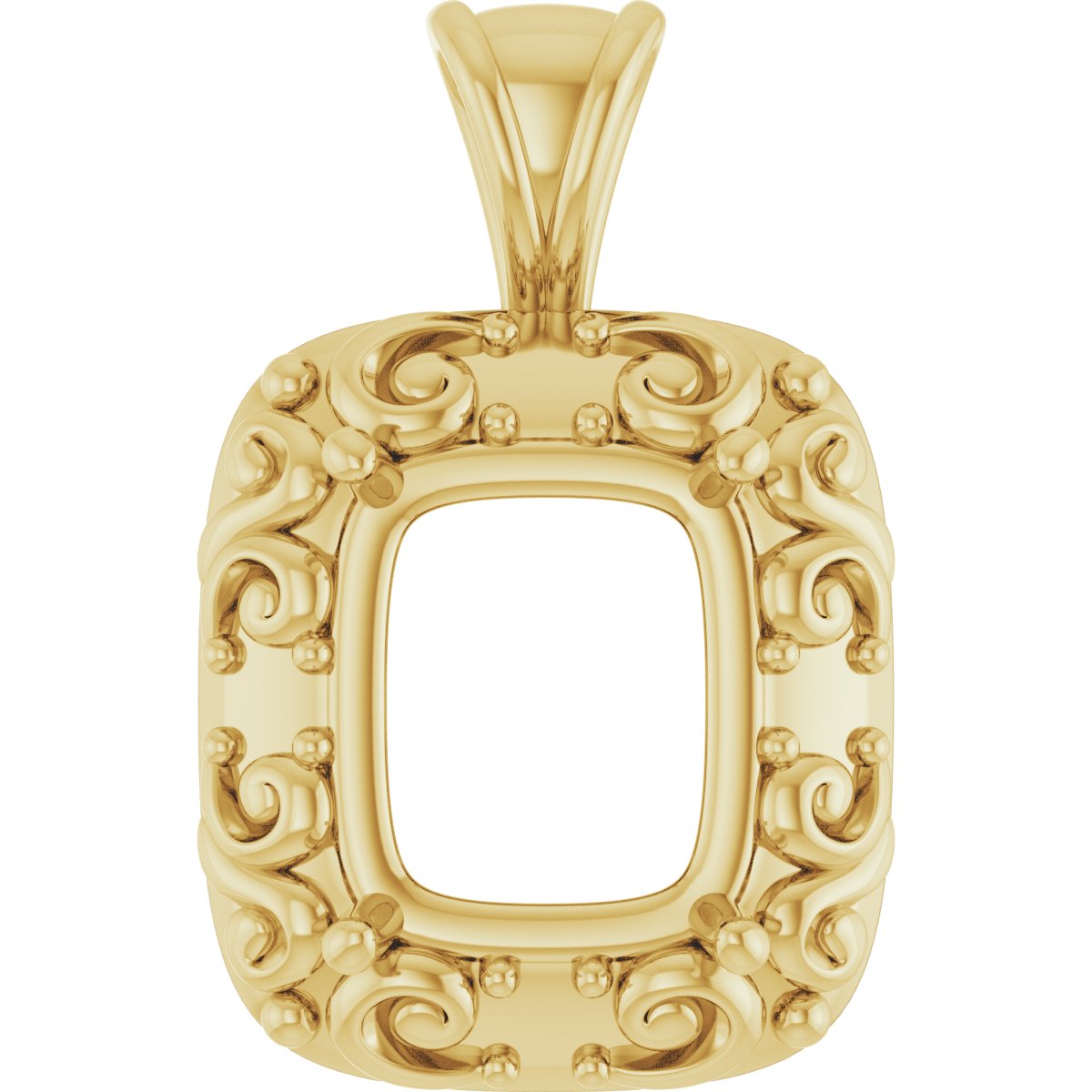 Accented Sculptural Charm/Pendant