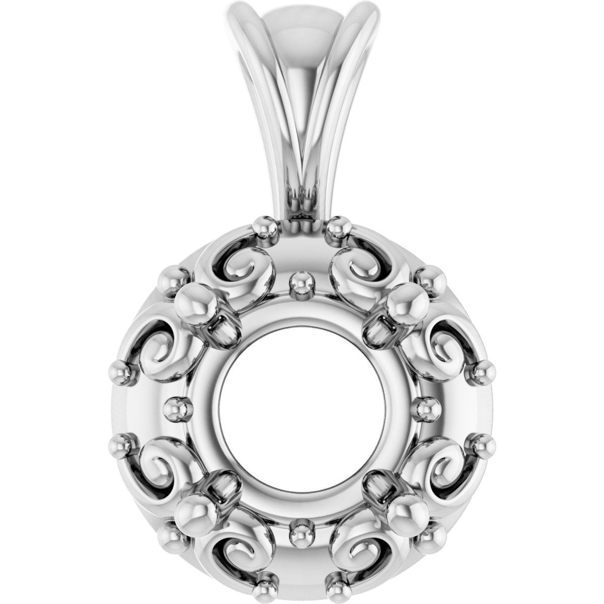 Accented Sculptural Charm/Pendant