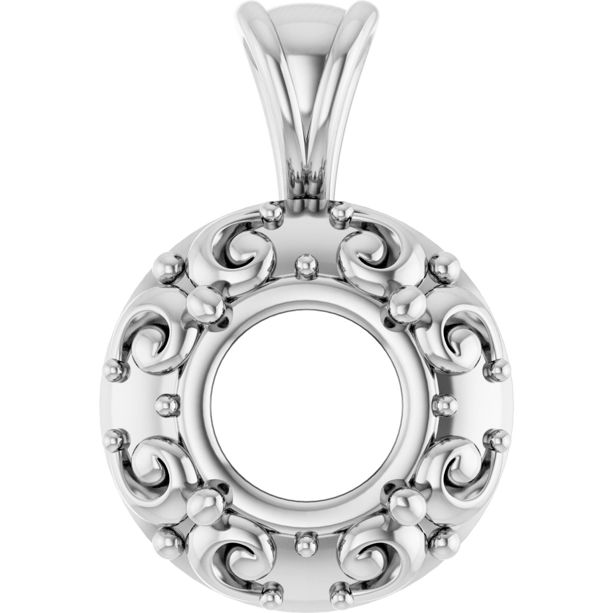 Accented Sculptural Charm/Pendant