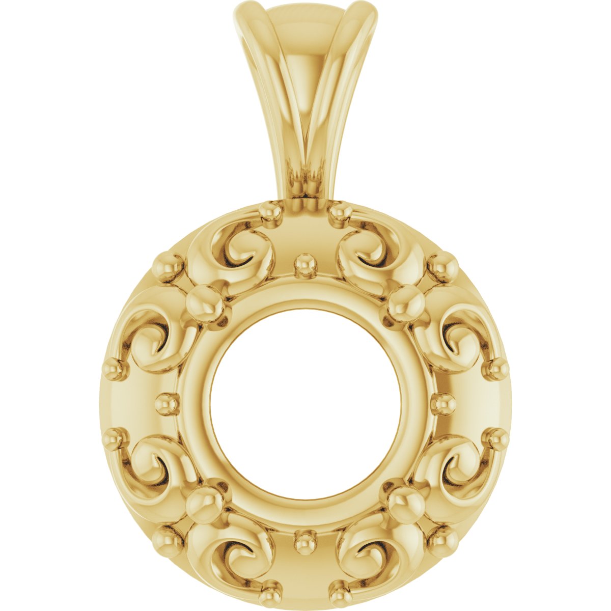 Accented Sculptural Charm/Pendant