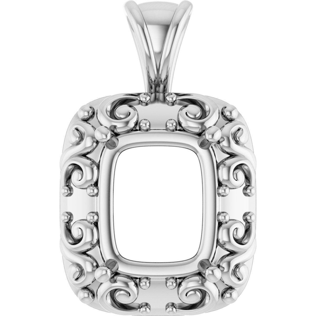 Accented Sculptural Charm/Pendant