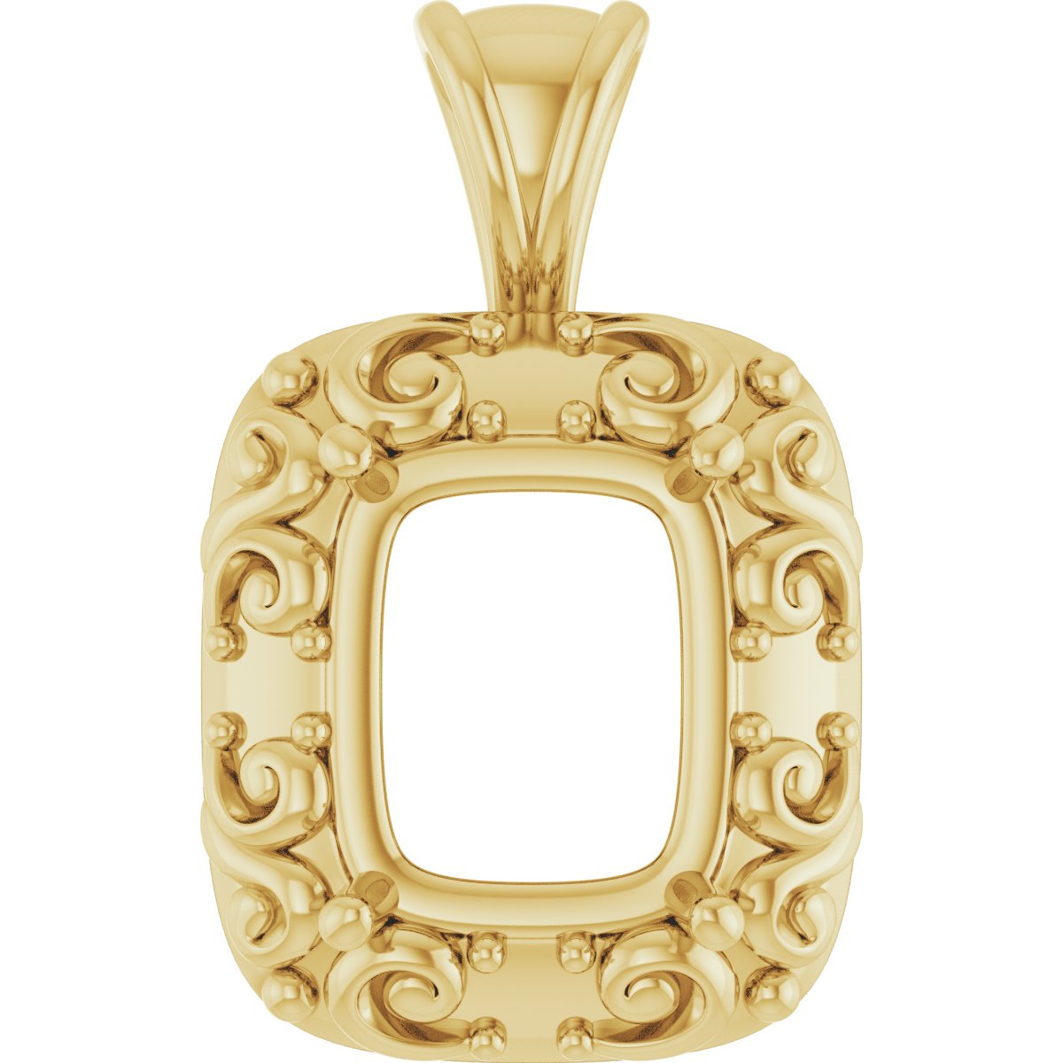 Accented Sculptural Charm/Pendant