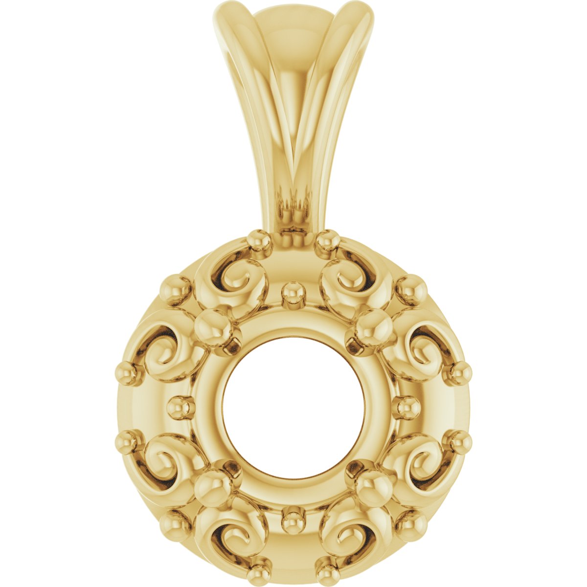 Accented Sculptural Charm/Pendant