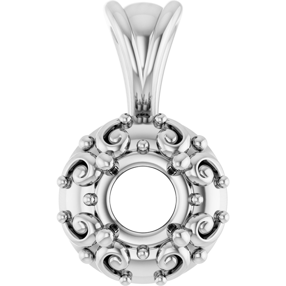 Accented Sculptural Charm/Pendant