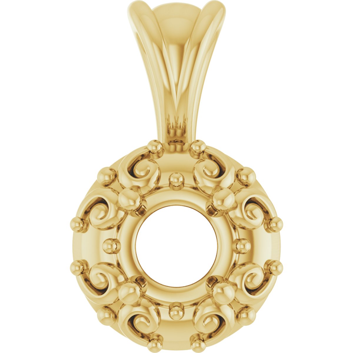 Accented Sculptural Charm/Pendant