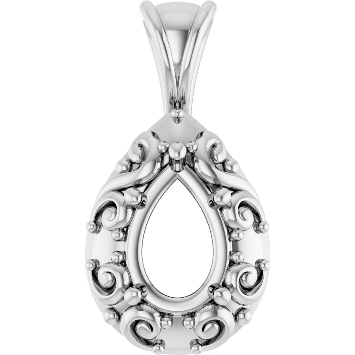 Accented Sculptural Charm/Pendant