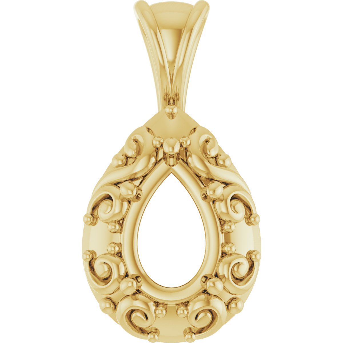 Accented Sculptural Charm/Pendant